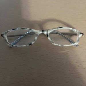 Readers + 1.00 made in china.  Burberry plaid print